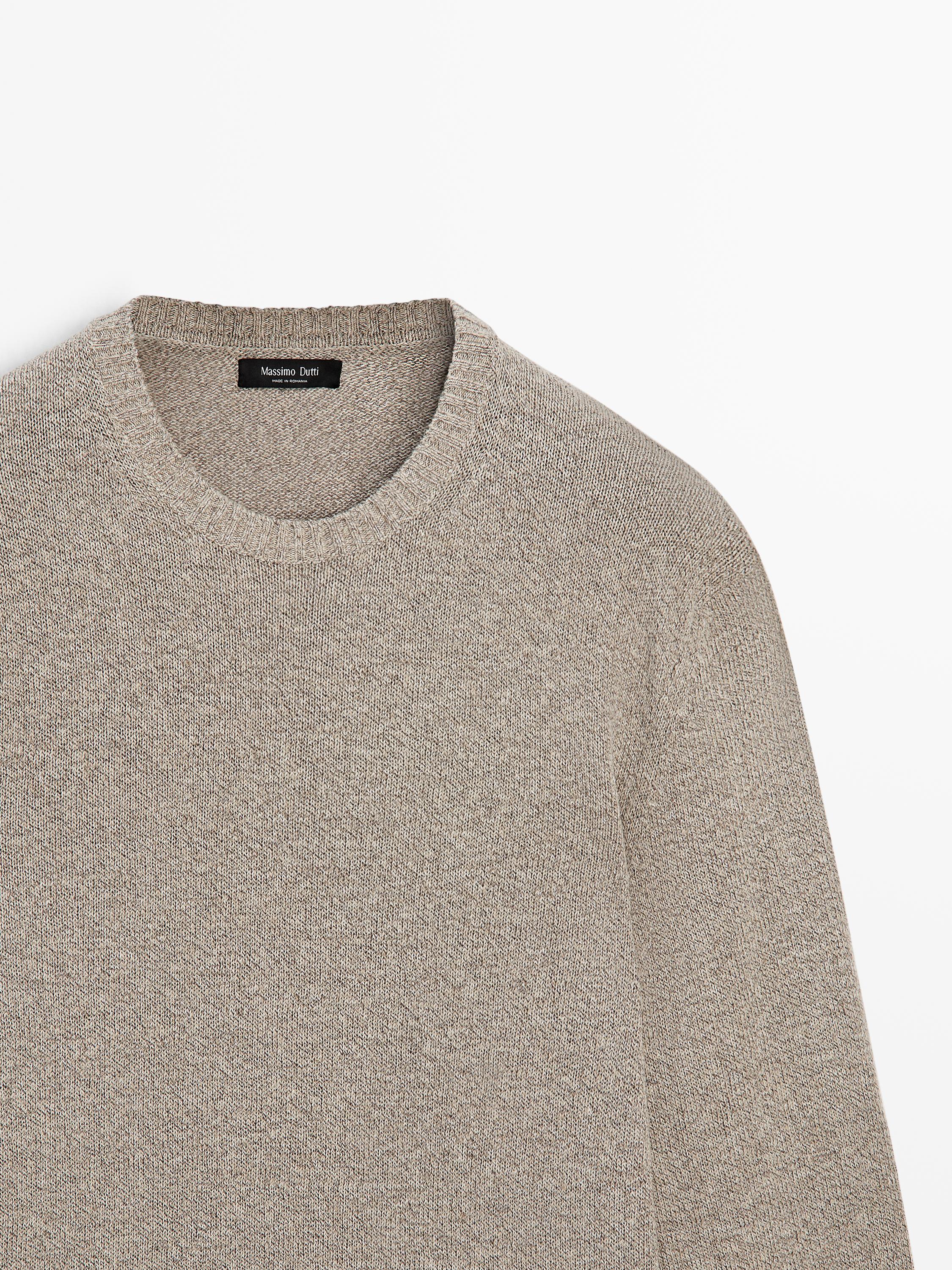 Pull en maille moulinée de coton et lin